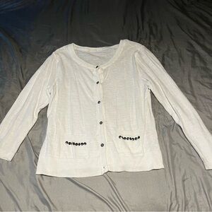 White Cardigan Sweater